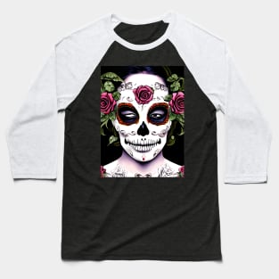 Sugar Skull Girl Baseball T-Shirt